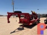 LOGAN 85 TON POWER SWIVEL UNIT MTD ON SHOPBUILT T/A GOISENECK TRAILER