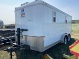 2015 INTERSTATE MFG. 16' T/A ENCLOSED BUMPER PULL CREW TRAILER