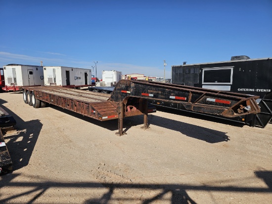 1976 Nabors 3 Axle Oilfield Lowboy Trailer
