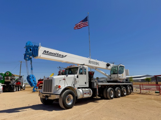 Manitex 50155shl 50-Ton Crane Mtd On 2013 Peterbilt 367 Daycab Truck