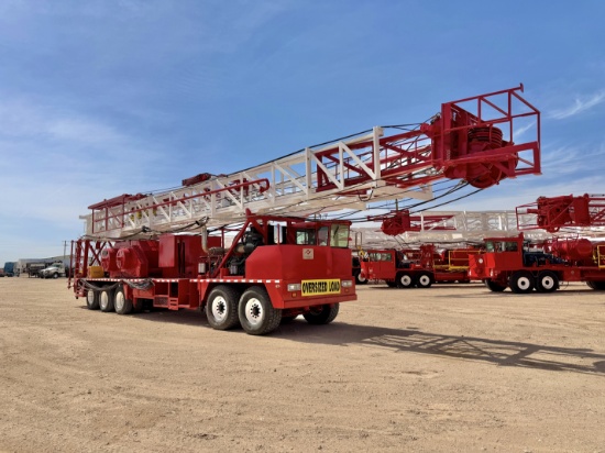 FRESHLY REFURBED 2007 CROWN CE600 DD 5 AXLE WELL SERVICE RIG 104'x250K MAST (2023 CAT IV)