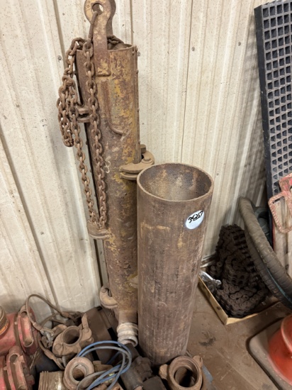 2-3/8 Mud Bucket & 8 Pipe
