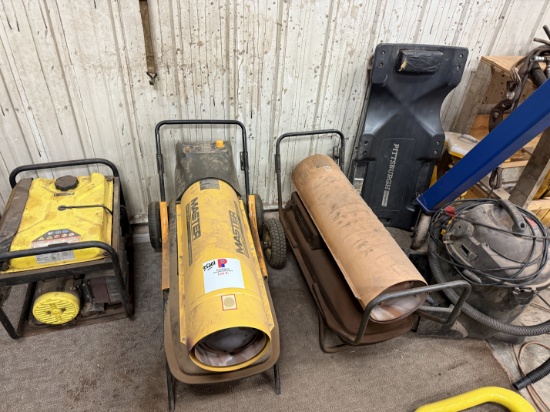 (2) Master Diesel Fired Shop Heaters, (1) Champion 4450 Watts Gas Generator, Shop-Vac, Pittsburgh C