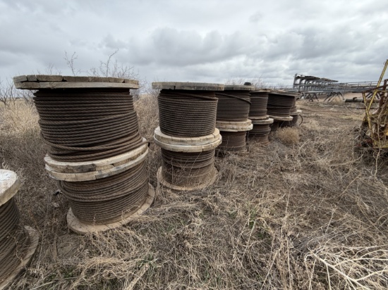 (13) Spools Of 1" Used Drill Line