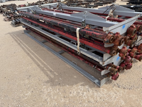 (22 X $) (17) 2 X 15l & (5) 3 X 15l Fig 1502 15k Wp Flow Iron W/ (2) 2-Tier Stackable Pipe Racks