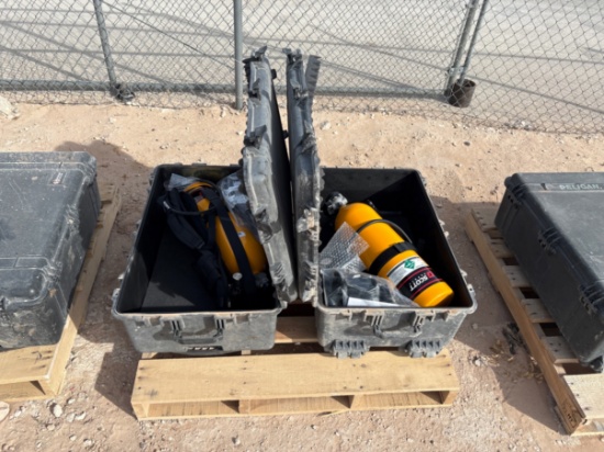 (2) Unused Scott Safety Scba Units W/ Pelican Cases