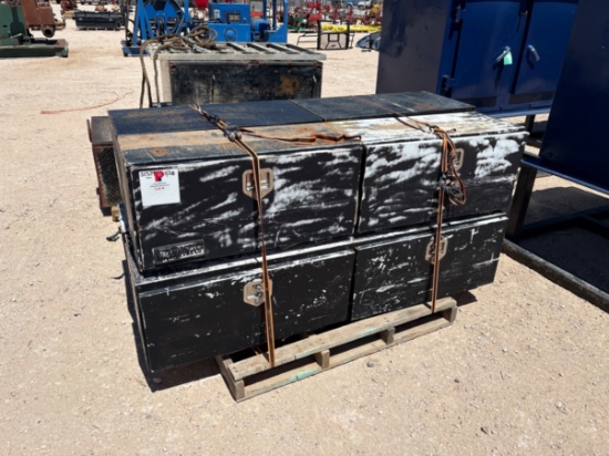 (3) 6 x 1 x 16 toolboxes & (2) 3 x 1.5 x 1.5 toolboxes