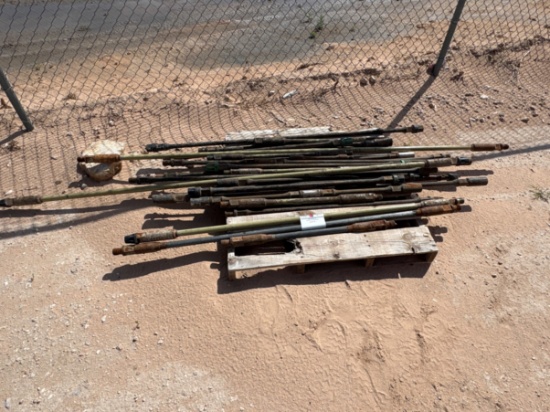 Pallet of (25) assorted sucker rod pup jts 1L to 8L