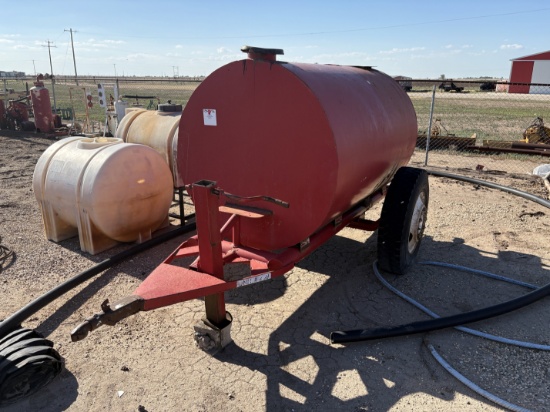 90L x 60DIA 1,000 gallon SHOPBUILT s/a bumper pull fluid tank trailer