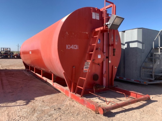 39 L x 106 W x 12 T 500 BBL. Round Bottom SKIDDED FRAC TANK
