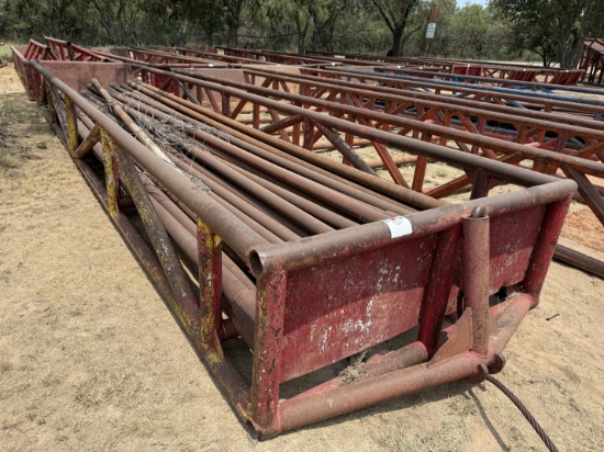 40L x 8W x 3H SKIDDED PIPE TUB W/ DRILL PIPE