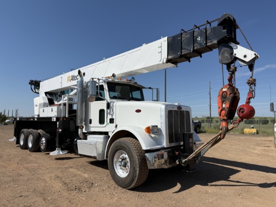 ALTEC AC38-127S 38-TON BOOM TRUCK CRANE MTD ON 2012 PETERBILT 367 TRI-AXLE TRUCK
