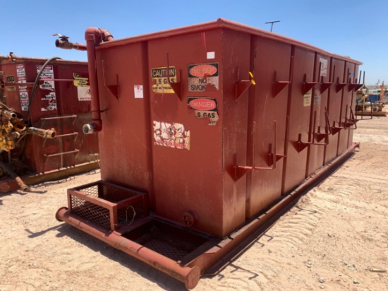 21 L x 9 W x 8 T 115 Bbl Open Top Skidded Tank