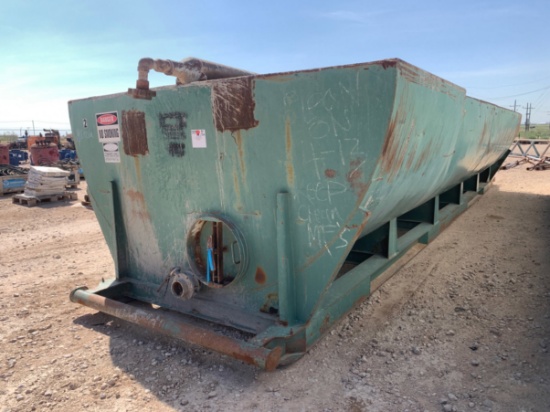 40L x 11 W x 7 Round Bottom Open Top Skidded Tank