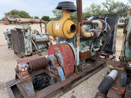 DETROIT SERIES 60 12.7L W/ 18 AIRFLEX CLUTCH, JACK SHAFT 10-GROOVE SHEAVE & RADIATOR, SKIDDED