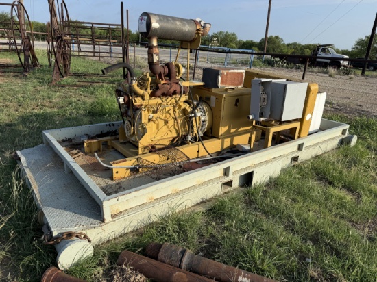 KOHLER 55-KW GENERATOR P/B JOHN DEERE 4039TF DIESEL ENGINE, (INOPERABLE)