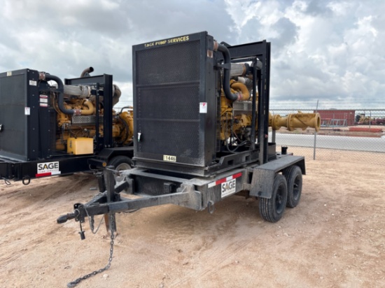 Cornell D6875-2 6x8 water transfer pump mtd on t/a bumper pull trailer