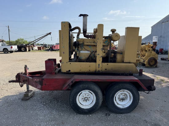 ONAN GENSET 100-KW 3-PHASE P/B ALLIS-CHALMERS 670T DIESEL ENGINE, MTD ON T/A BP TRAILER