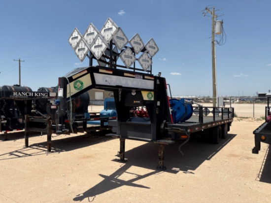 2018 GATORMADE 20 X 8 T/A GOOSENECK CHEMICAL PUMP TRAILER
