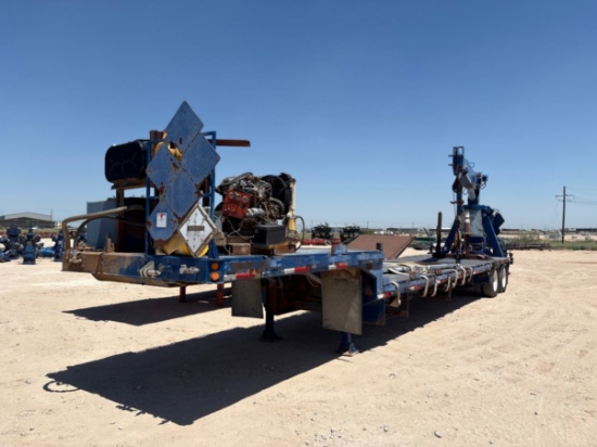 44 x 8 t/a stepdeck trailer w/ National crane 638 25,000lbs crane