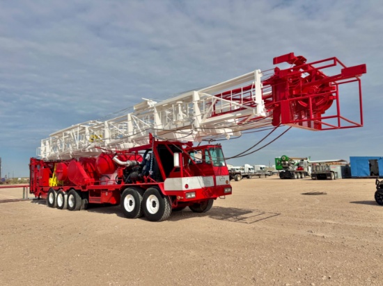1982 Skytop Brewster 5 axle DD Well Service Rig, 96-210k Mast