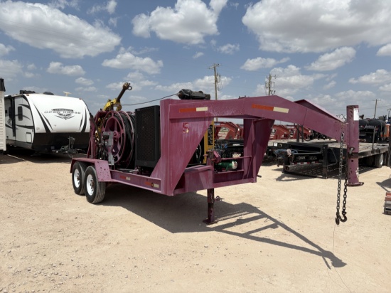 LOGAN PS85 85-TON POWER SWIVEL UNIT MTD ON 2008 T/A GOOSENECK TRAILER