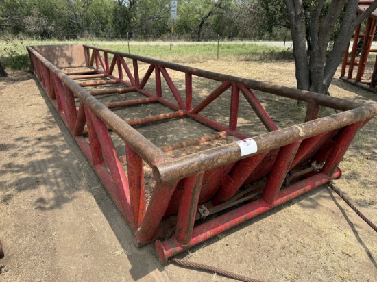 40L x 8W x 3H SKIDDED PIPE TUB