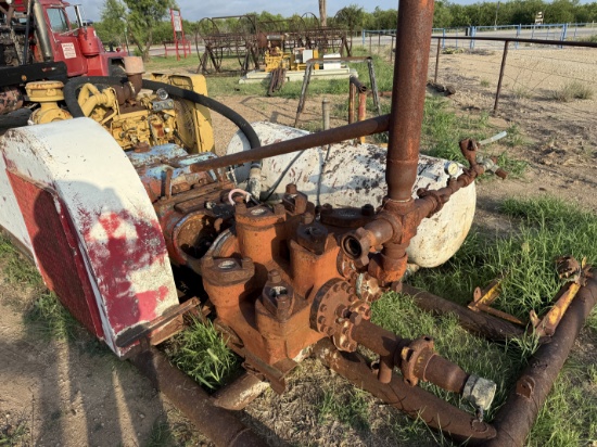 GARDNER DENVER FDFXXF 5X8 DUPLEX MUD PUMP P/B CATERPILLAR 3304PC TURBO, SKIDDED