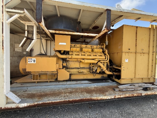 KATO 800-KW 347/600-VOLT GENERATOR SET P/B CATERPILLAR D379 ENGINE, SKIDDED