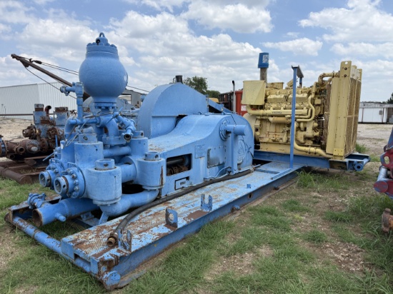 Continental Emsco DB-550 DUPLEX MUD PUMP P/B CAT D379, SKIDDED