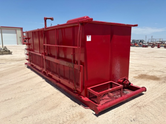 18 x 6 x 6 2-compartment reverse pit, skidded