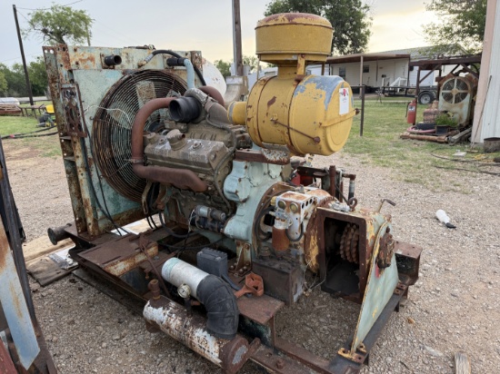 DETROIT 8V92T W/ TWIN DISC F-11524-TC-1 TORQUE CONVERTER & RADIATOR, SKIDDED