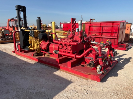 Gardner Denver TEE triplex pump unit, skidded