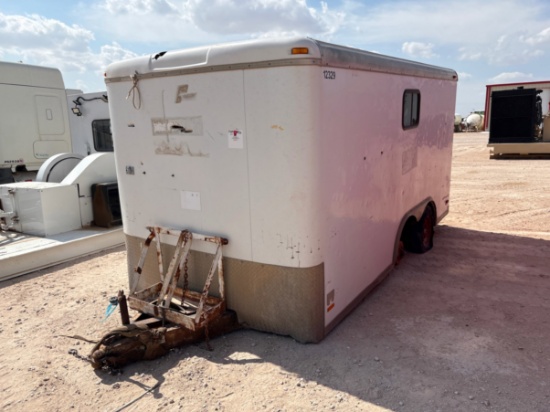 2014 TAYL 14 x 7 T/A BUMPER PULL DOGHOUSE TRAILER W/ CONTENTS