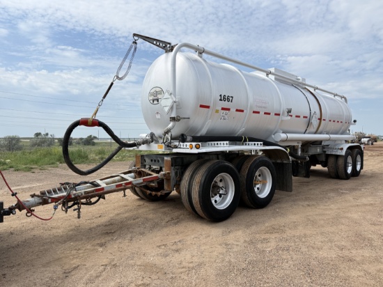 2014 STEPHENS 6,800 GALLON DOT-407 4-AXLE PUP TRAILER