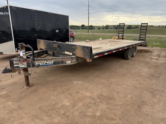 2023 TOP HAT TRAILERS 20 + 4L X 101W T/A BP FLABED 14K LBS TRAILER