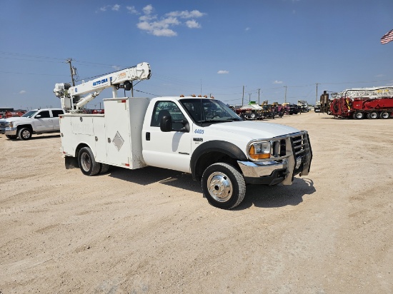 1999 FORD F-550 SUPER DUTY Mechanics Truck w/ Auto Crane