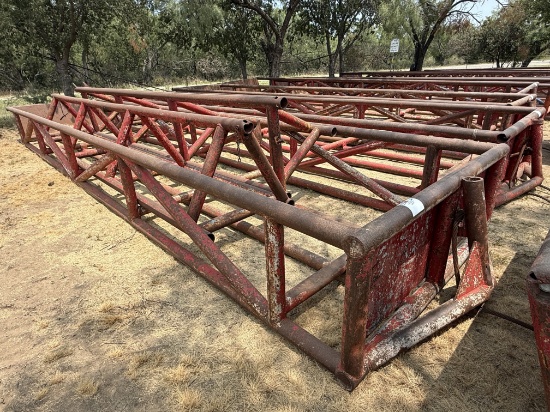 40L x 8W x 3H SKIDDED PIPE TUB W/ (2) PIPE RACKS