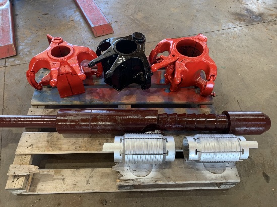(3) 100-TON 4-1/2", 5-1/2", 7" ELEVATORS & (1) 5-1/2" FISHING TOOL SPEAR & GRAPPLES