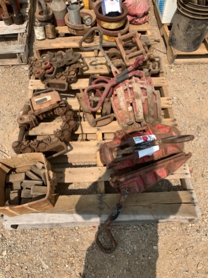 Pallets of Casing Clamps, 6 Casing Slips, 6 Pipe Slips and Dies
