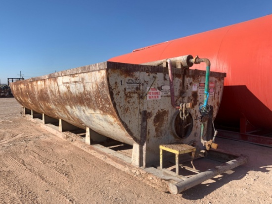40 x 11 x 7 Round Bottom Open Top Skidded Pit w/ Gas Buster