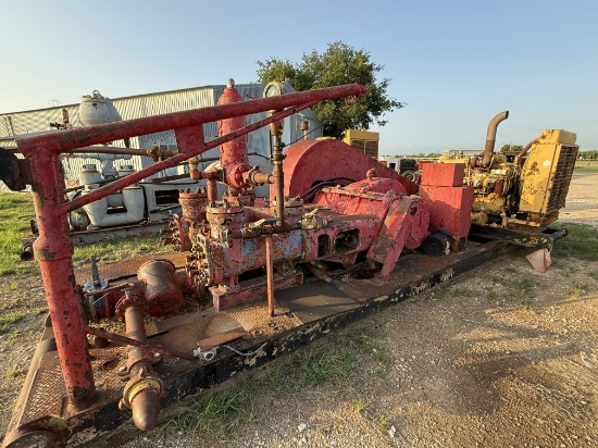 IDEAL C-150 DUPLEX MUD PUMP P/B CATERPILLAR 3306TA, SKIDDED
