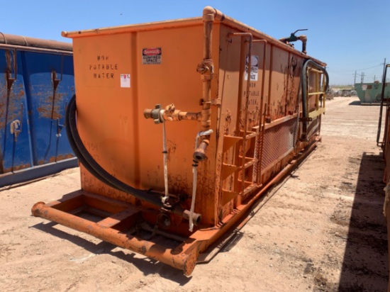 21 L x 9 W x 8 T 115 Bbl Open Top Skidded Tank