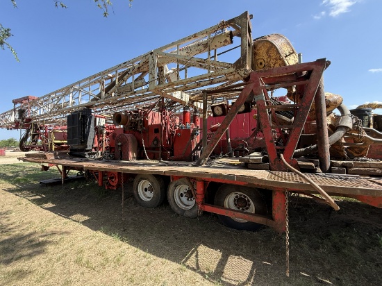 1981 WICHTEX DD 75 x 280K LBS 300-HP 5,000 TRAILER MTD DRILLING RIG