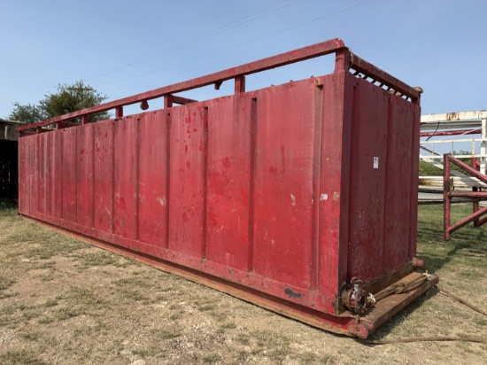 40L x 8W x 10H 345-BBL OPEN TOP WATER TANK & PARTS HOUSE, SKIDDED