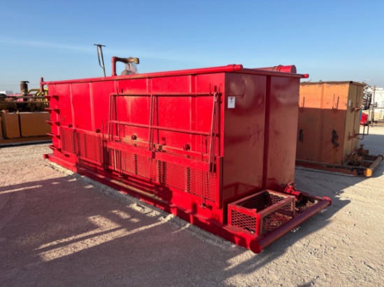 18 x 6 x 6 2-compartment reverse pit, skidded