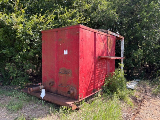 8.5 x 5 x 6.5 open top mud tank, skidded