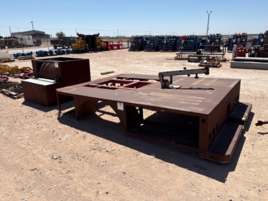11 x 8.5 flatbed wireline truck bed & wireline winch w/ 30W drum
