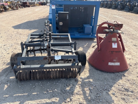Tarter 48 towable disc/cukti-packer & king kutter 500 fertilizer spreader