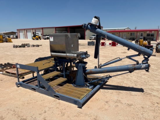 Hydraulic chlorine dioxide auger & hopper unit, skidded